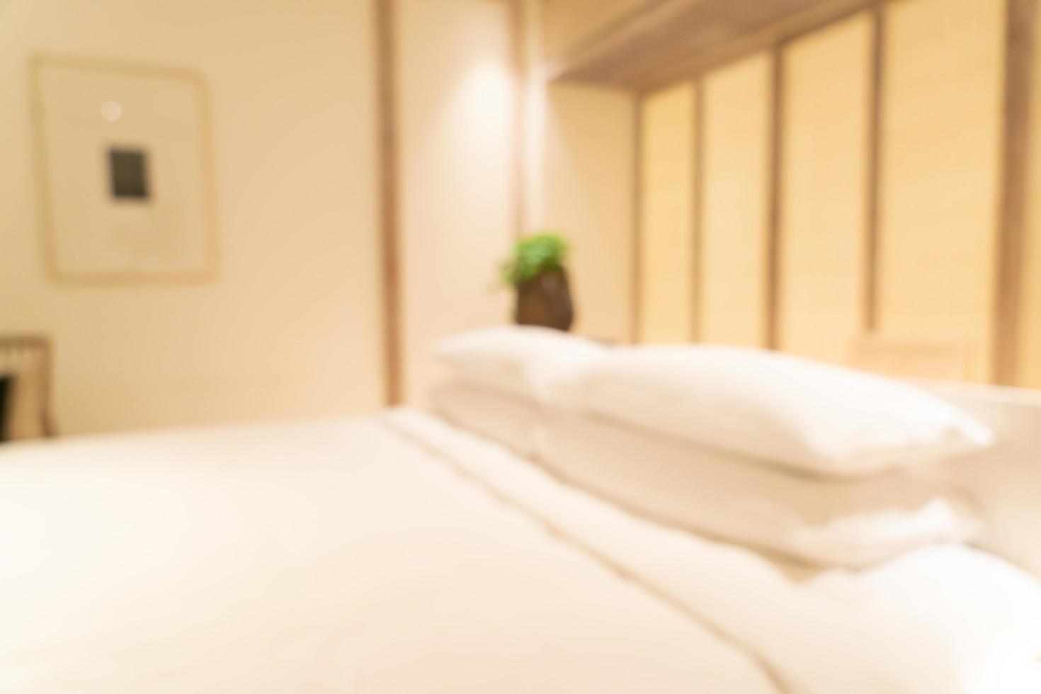 sfocatura astratta interni della camera da letto resort hotel di lusso per lo sfondo foto