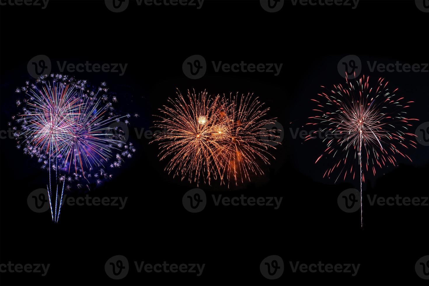 fuochi d'artificio colorati lucidi. foto