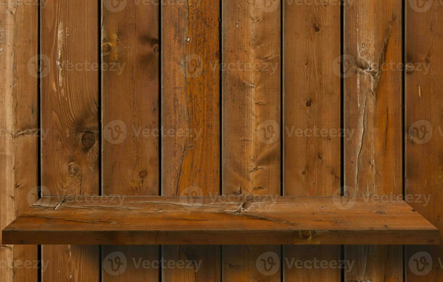 vuoto legna mensola su di legno parete foto