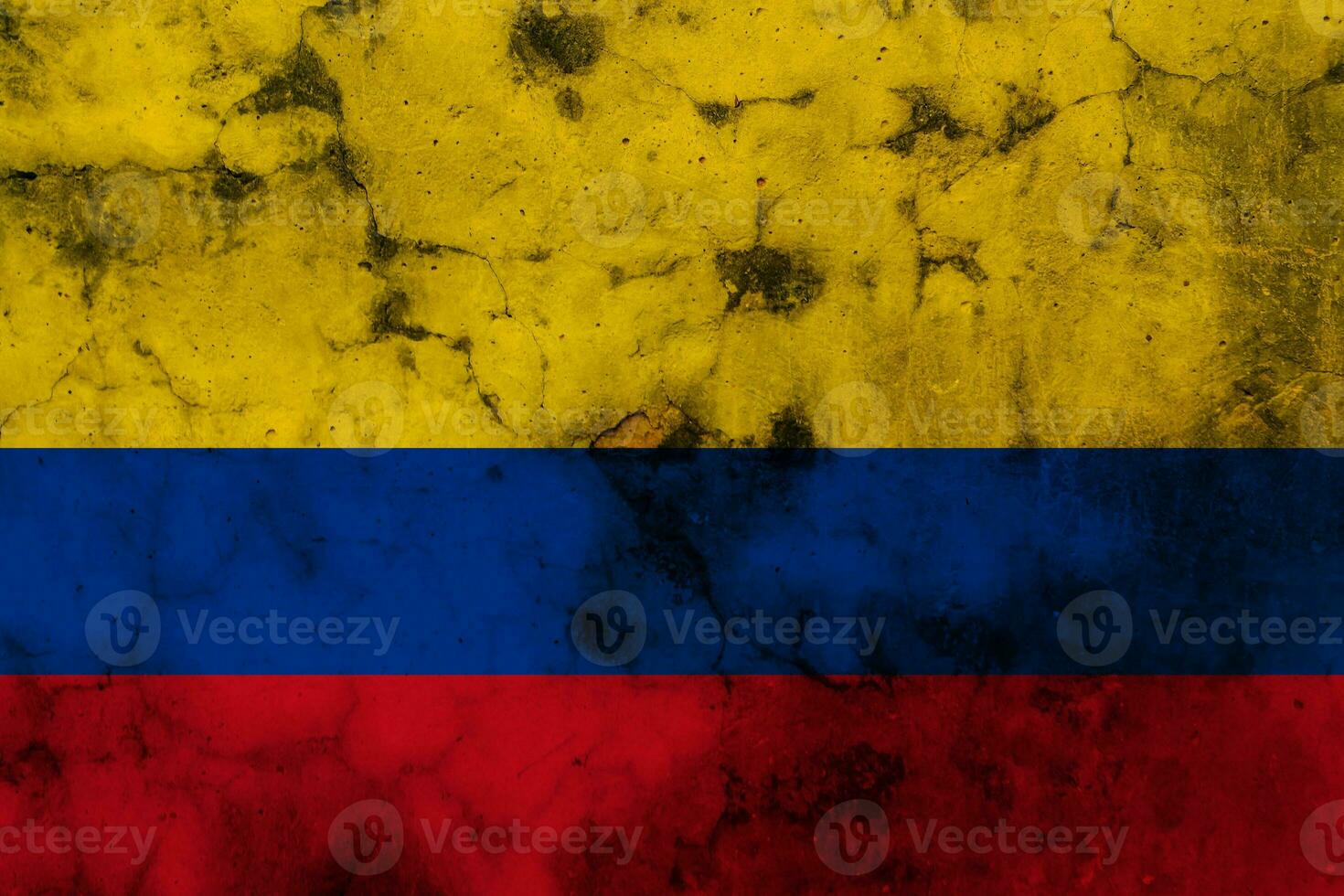 Colombia bandiera con nero macchie foto
