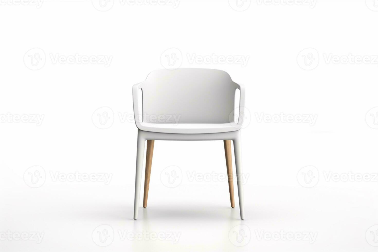 bianca sedia su isolato bianca sfondo ai generativo foto
