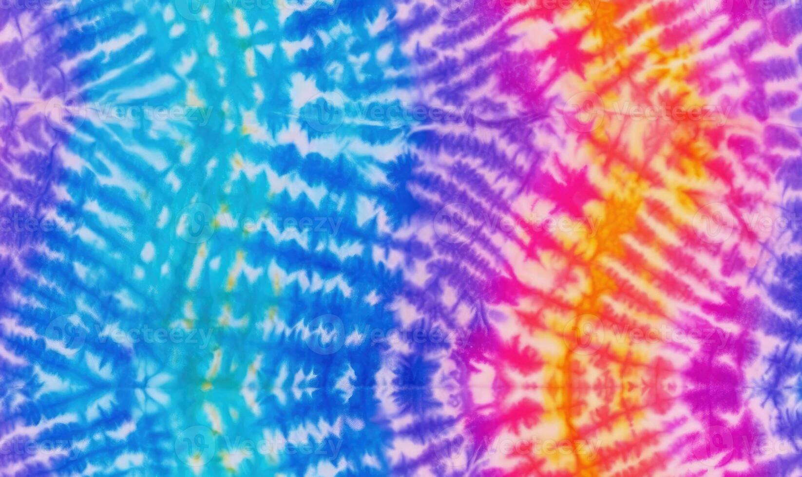 senza soluzione di continuità modello tie-dye. astratto Fai da te ornamenti. arcobaleno colorazione tessuto . per striscione, cartolina, libro illustrazione. creato con generativo ai utensili foto