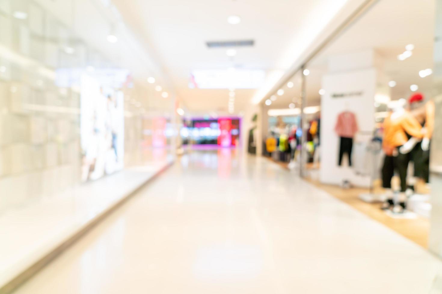 negozio di sfocatura astratta e negozio al dettaglio nel centro commerciale per lo sfondo foto