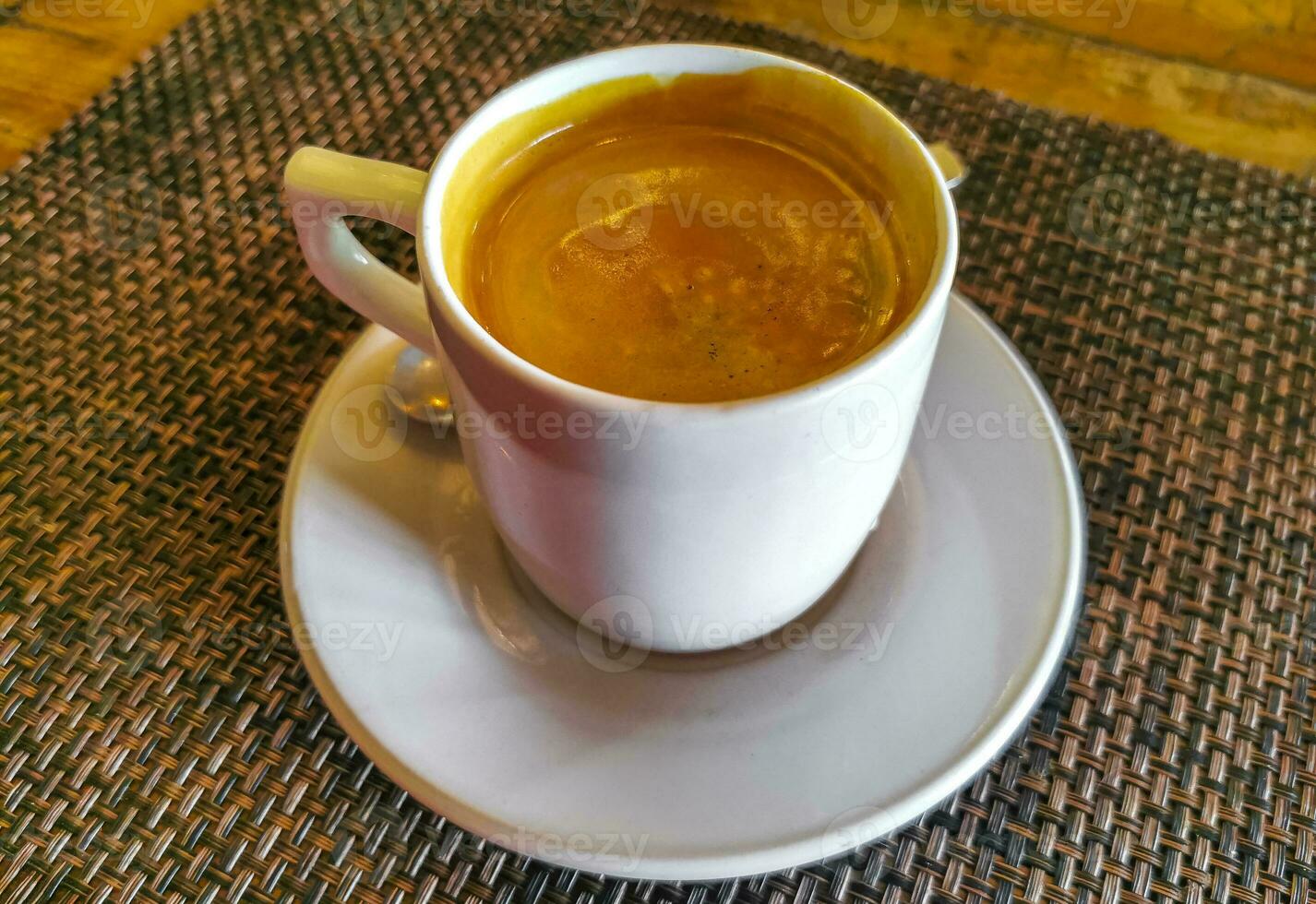 tazza di Americano nero caffè nel ristorante bar nel Messico. foto