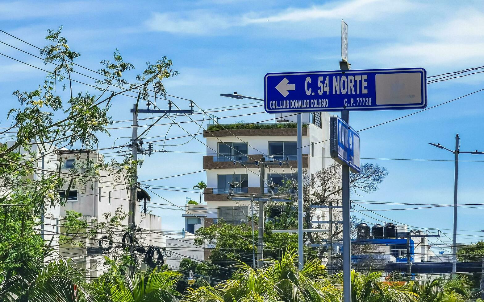 playa del Carmen quintana roo Messico 2022 strada strada segni nome strade strade orientamento playa del carmen. foto