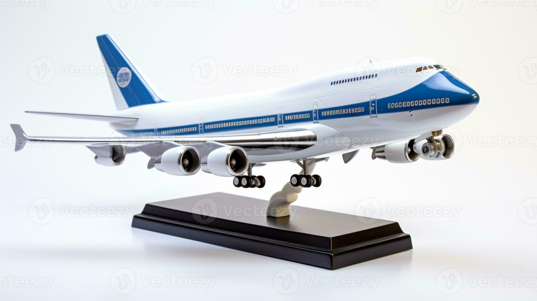 visualizzazione un' 3d miniatura boeing 747. generativo ai foto