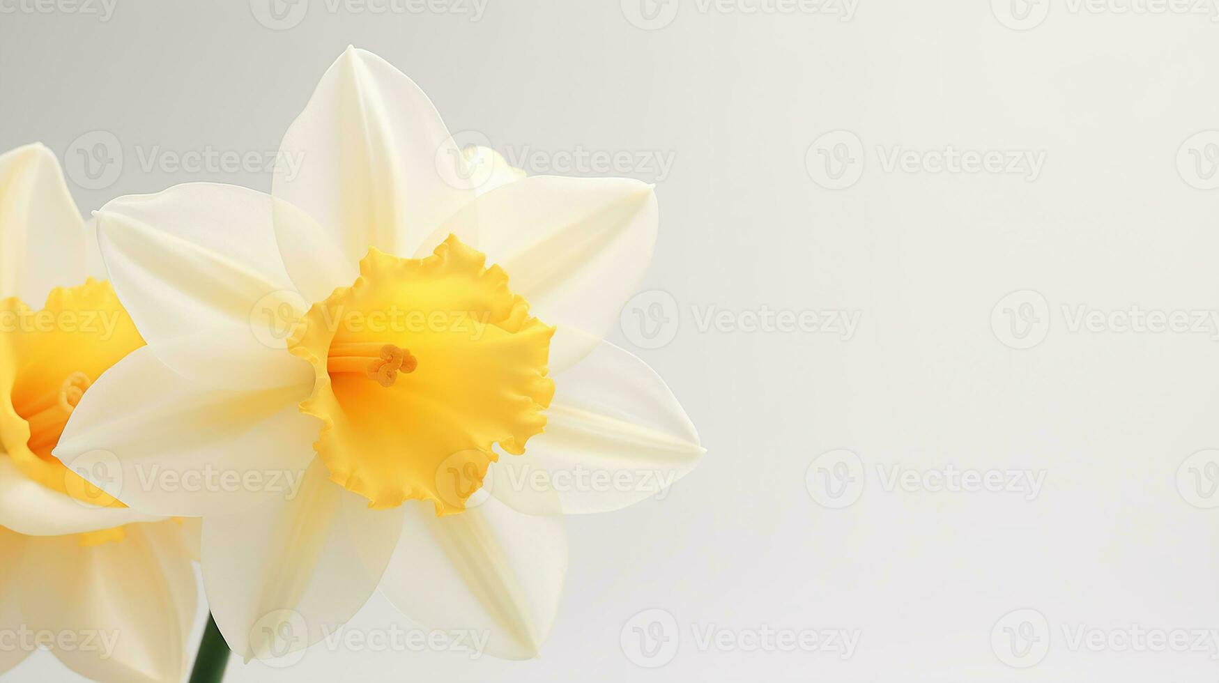 foto di bellissimo Narciso fiore isolato su bianca sfondo. generativo ai