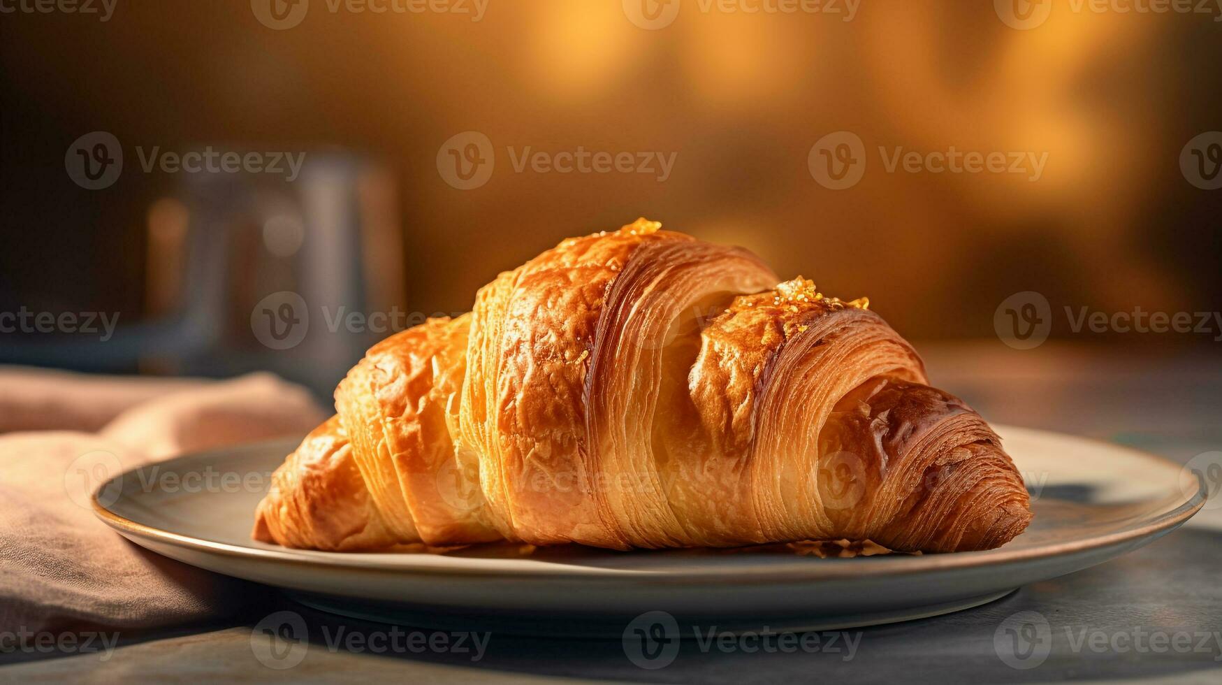 foto di brioche come un' piatto nel un' fascia alta ristorante. generativo ai