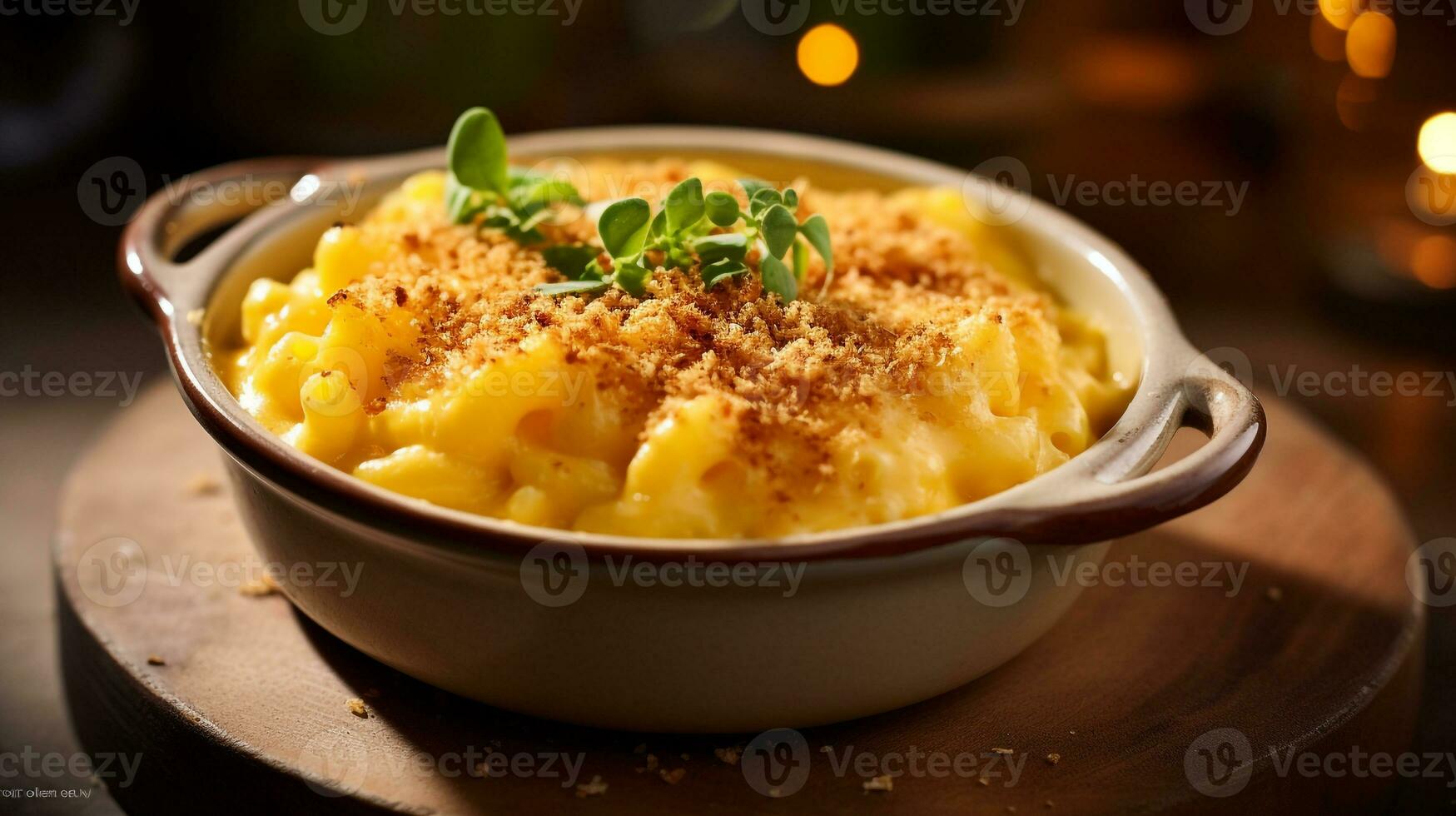 foto di buongustaio maccheroni e formaggio come un' piatto nel un' fascia alta ristorante. generativo ai