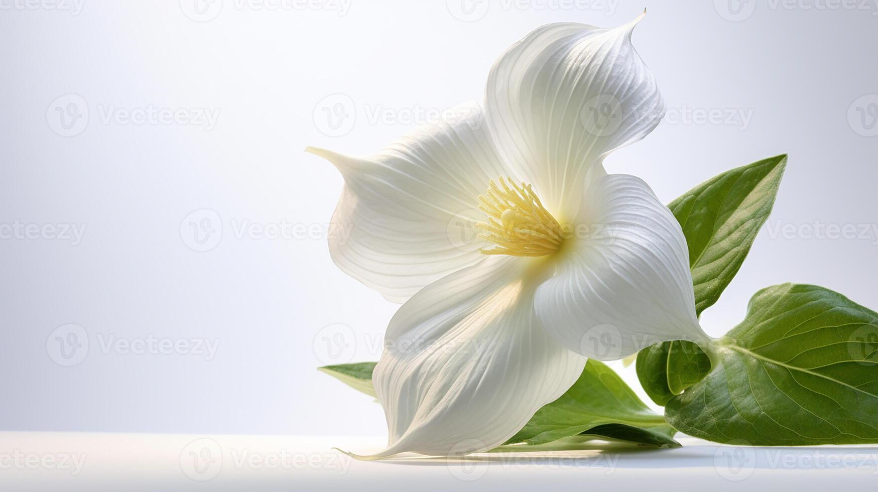 foto di bellissimo Trillium fiore isolato su bianca sfondo. generativo ai