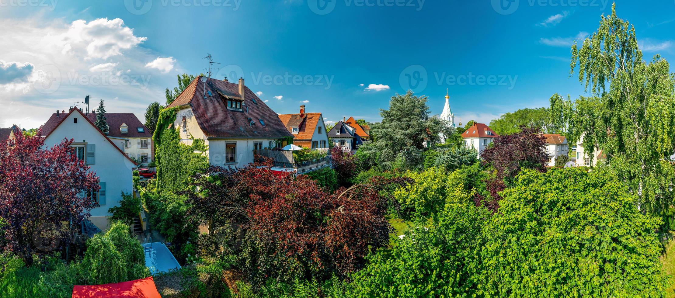 vista panoramica della zona residenziale di strasburgo foto