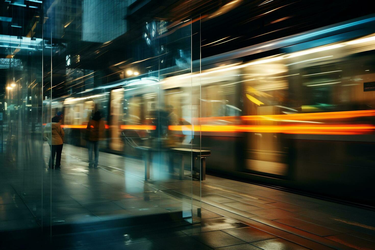 catturare di spingere e trambusto di un' notte città foto