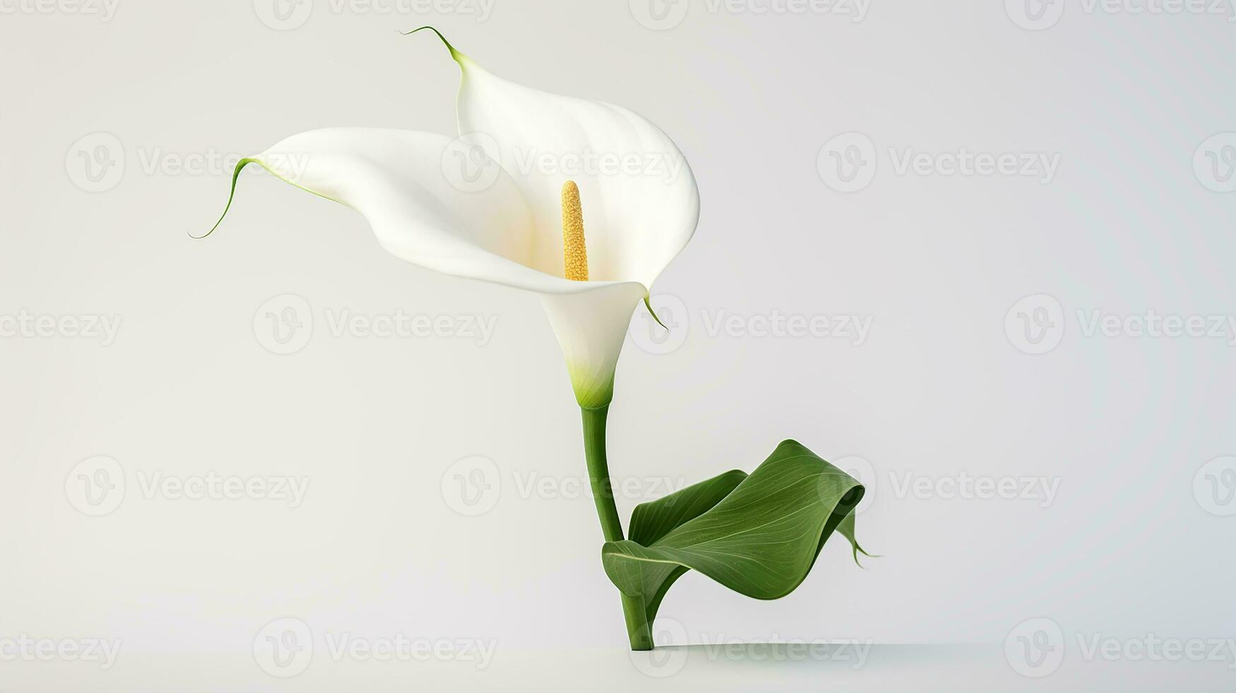 foto di bellissimo calla giglio fiore isolato su bianca sfondo. generativo ai