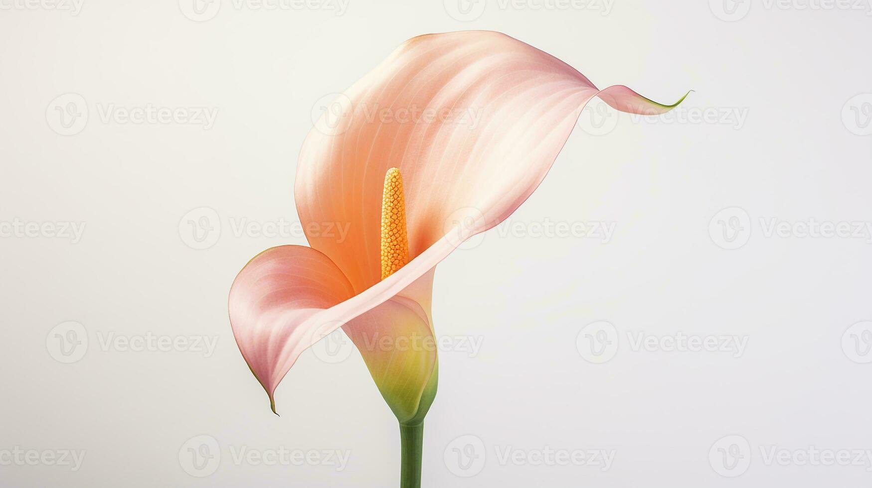 foto di bellissimo calla giglio fiore isolato su bianca sfondo. generativo ai