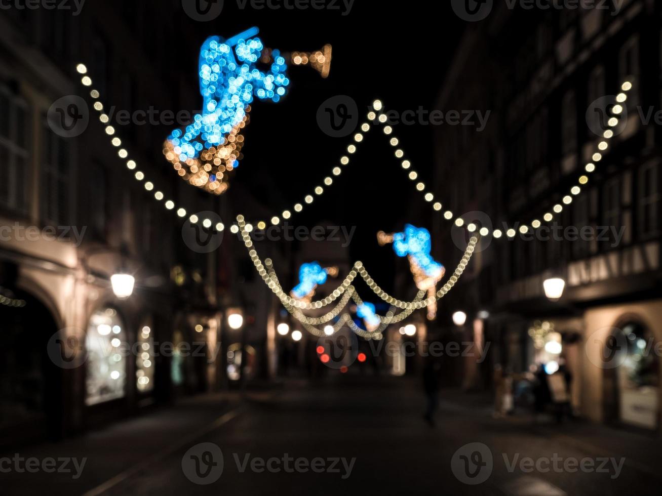 decorazioni natalizie per le strade di strasburgo, francia foto