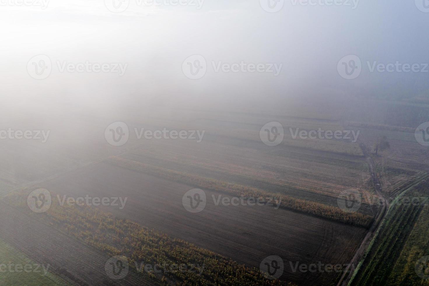 una vista drone delle colline pedemontane dei Vosgi, Francia foto