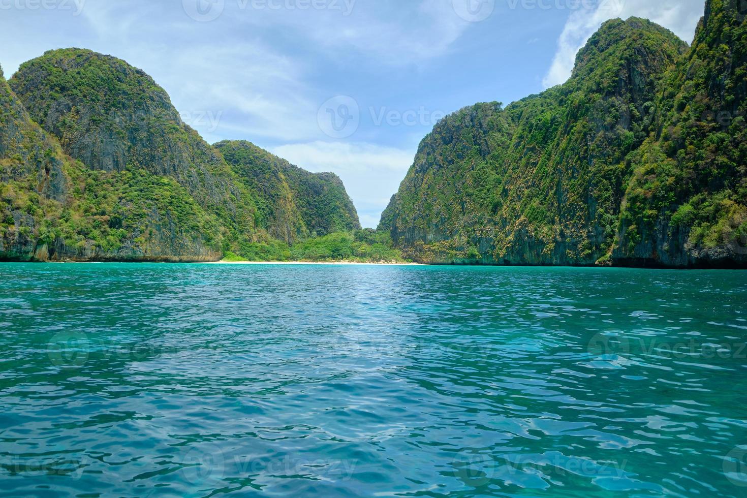 bellissimo scenario come paradiso di koh phi phi, thailandia. foto