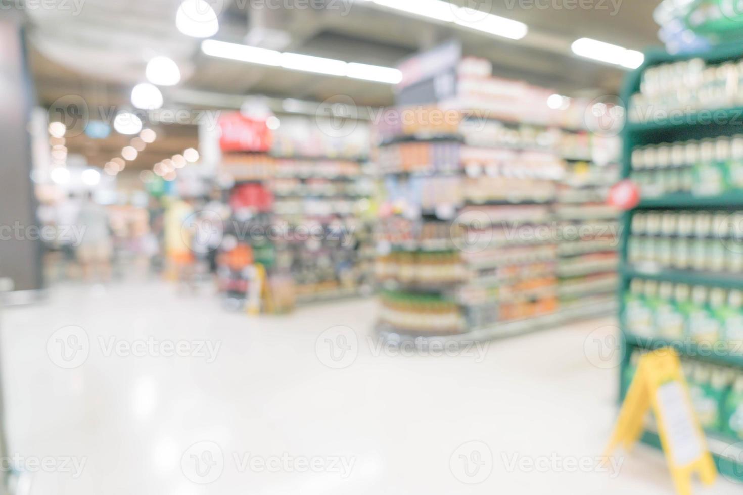 sfocatura astratta nel supermercato per lo sfondo foto