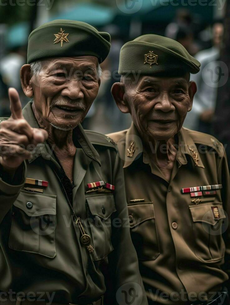 indonesiano veterano soldato foto