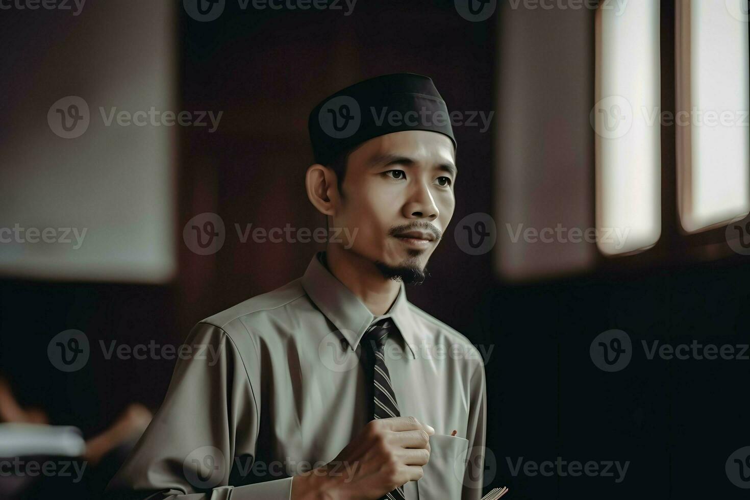 indonesiano maschio insegnante foto