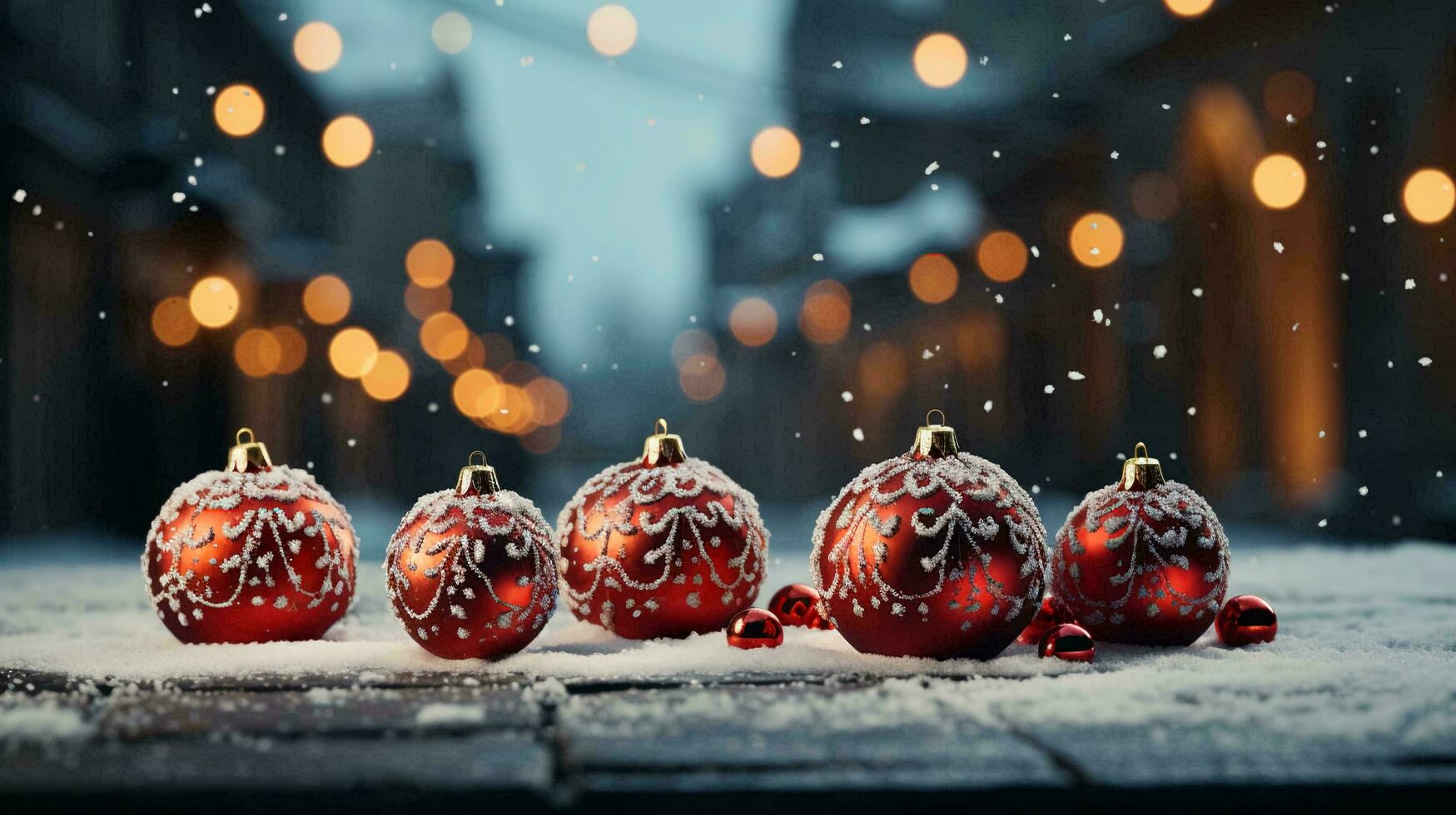 bellissimo giocattoli, palle e i regali sfondo per il nuovo anno e Natale vacanza foto