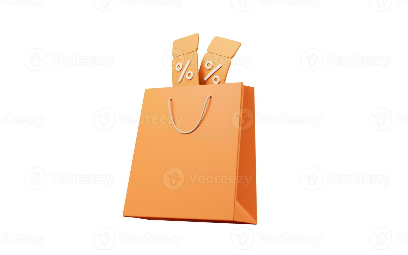 shopping Borsa con sconto buono, 3d resa. foto