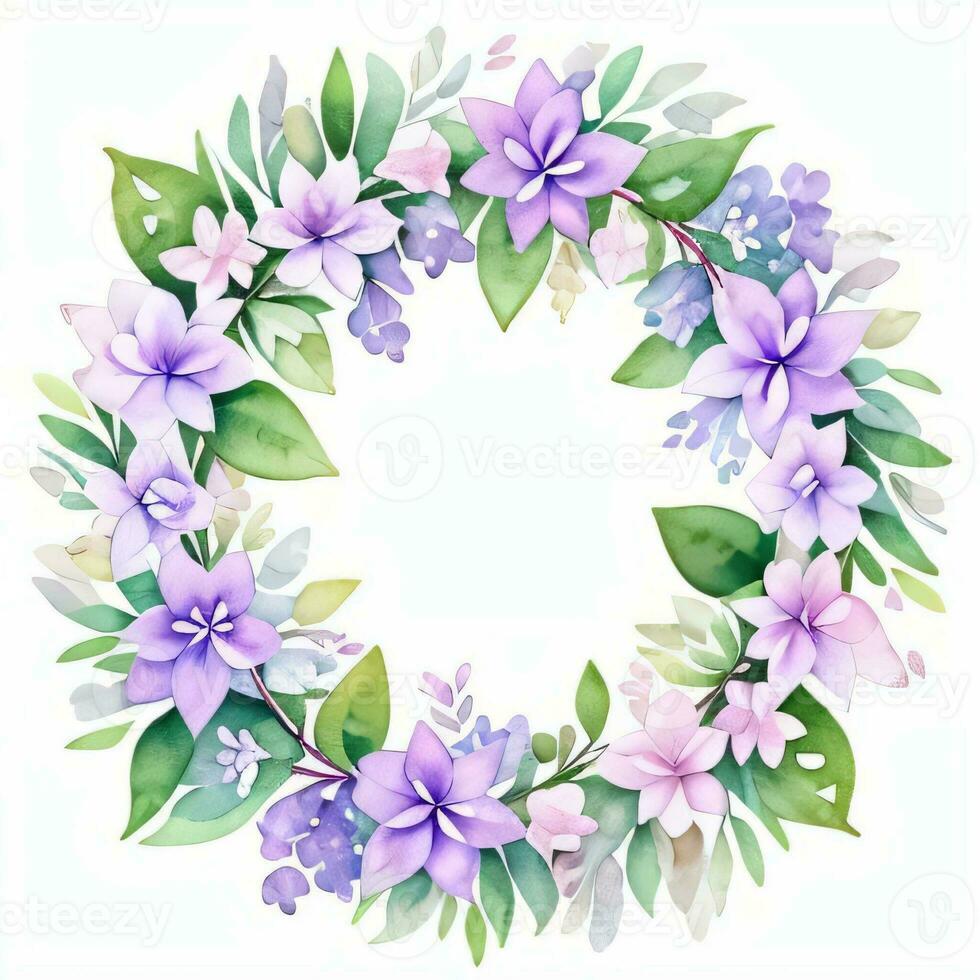 acquerello lilla fiori clipart foto