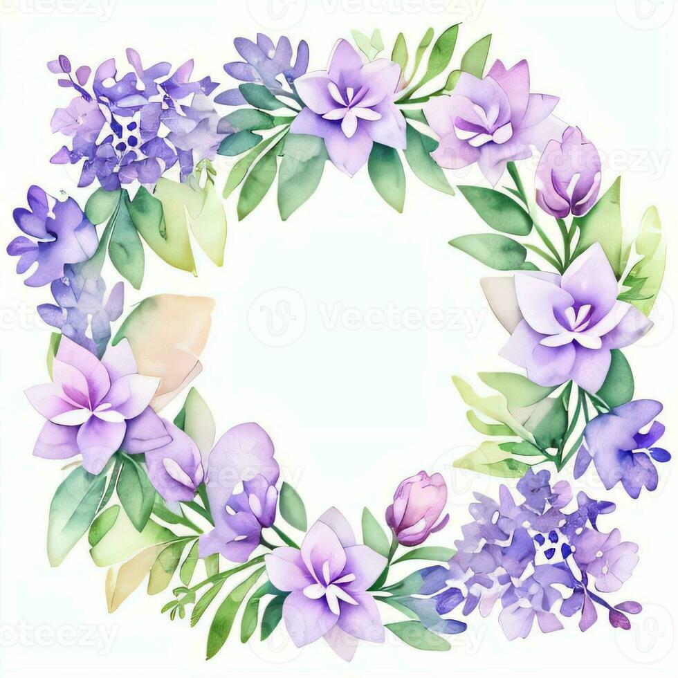 acquerello lilla fiori clipart foto