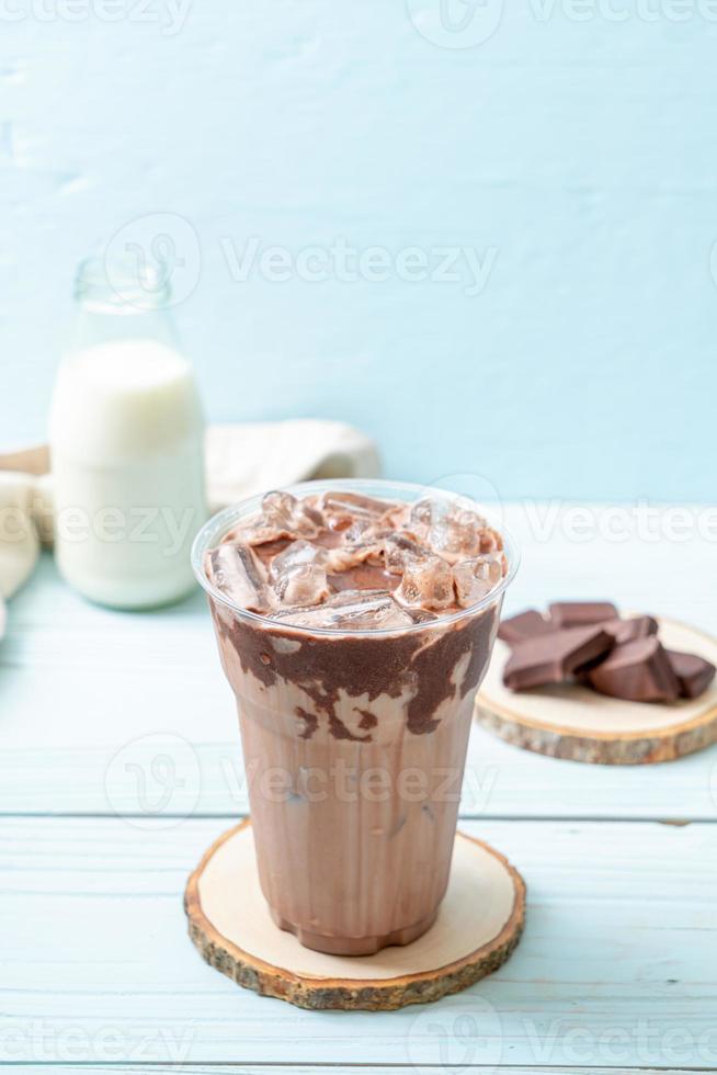 Frappè al cioccolato ghiacciato foto