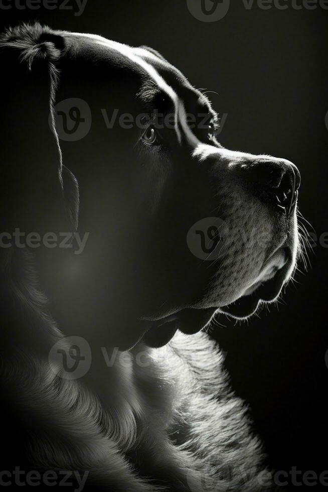 santo bernardo cane correre studio silhouette foto nero bianca ritratto movimento contorno tatuaggio