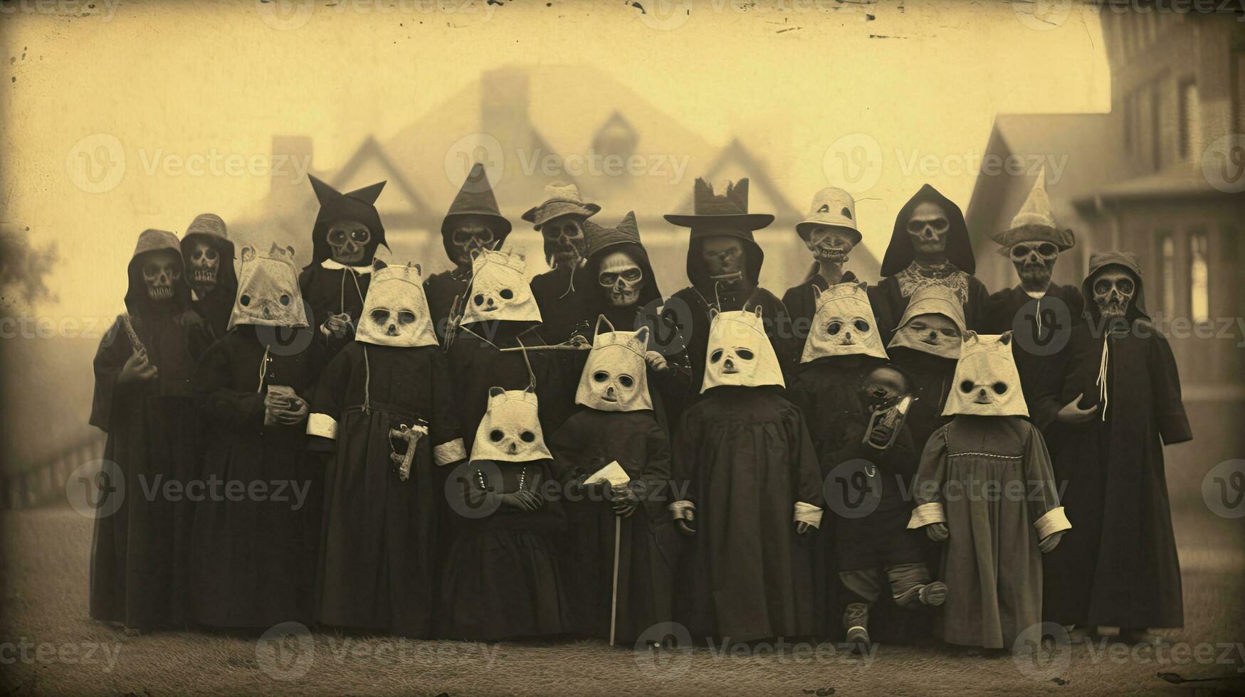 bambini bambini Halloween pauroso Vintage ▾ fotografia maschere 19 secolo orrore costumi festa foto