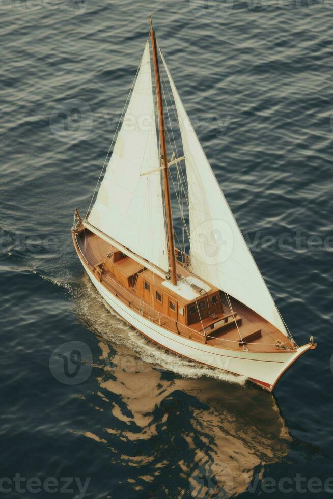 yacht barca mare andare in barca vento velocità navigazione la libertà rilassamento flusso romantico fotografia aereo foto