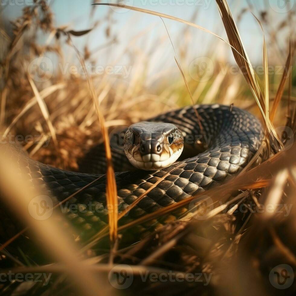 serpente nascosto predatore fotografia erba nazionale geografico stile 35 millimetri documentario sfondo foto