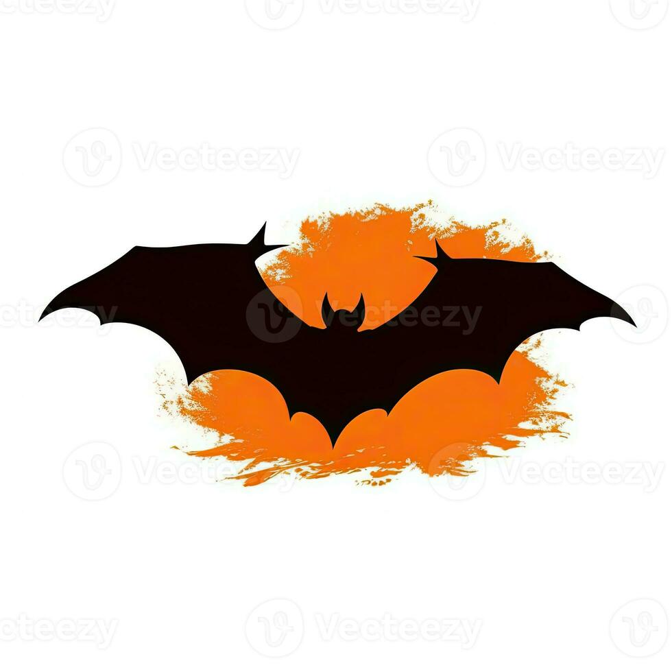 pipistrello Luna Halloween clipart illustrazione vettore maglietta design etichetta tagliare album arancia tatuaggio foto