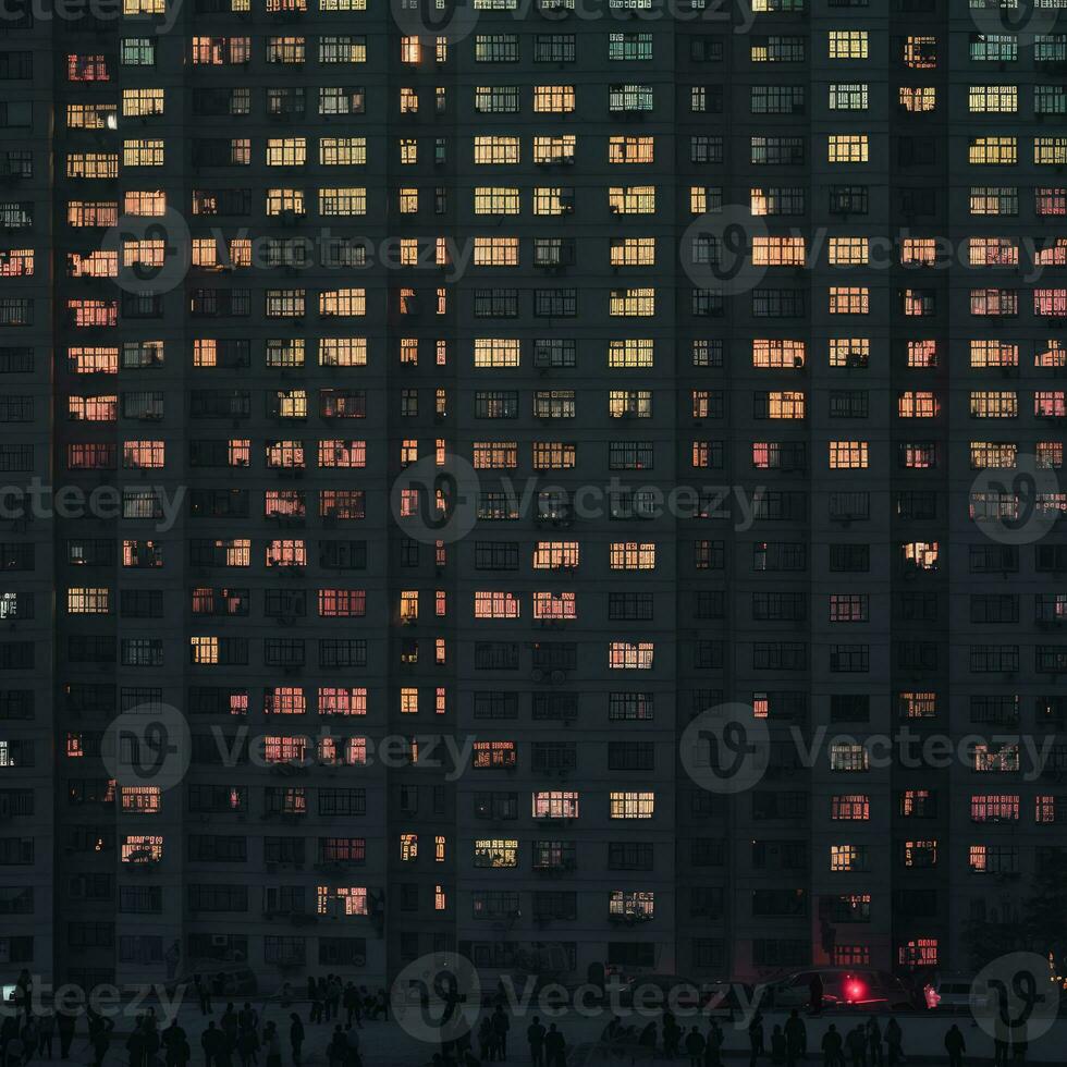 cupo sovietico edifici Russia depressivo comfort sfondo smartphone foto facciata notte luci