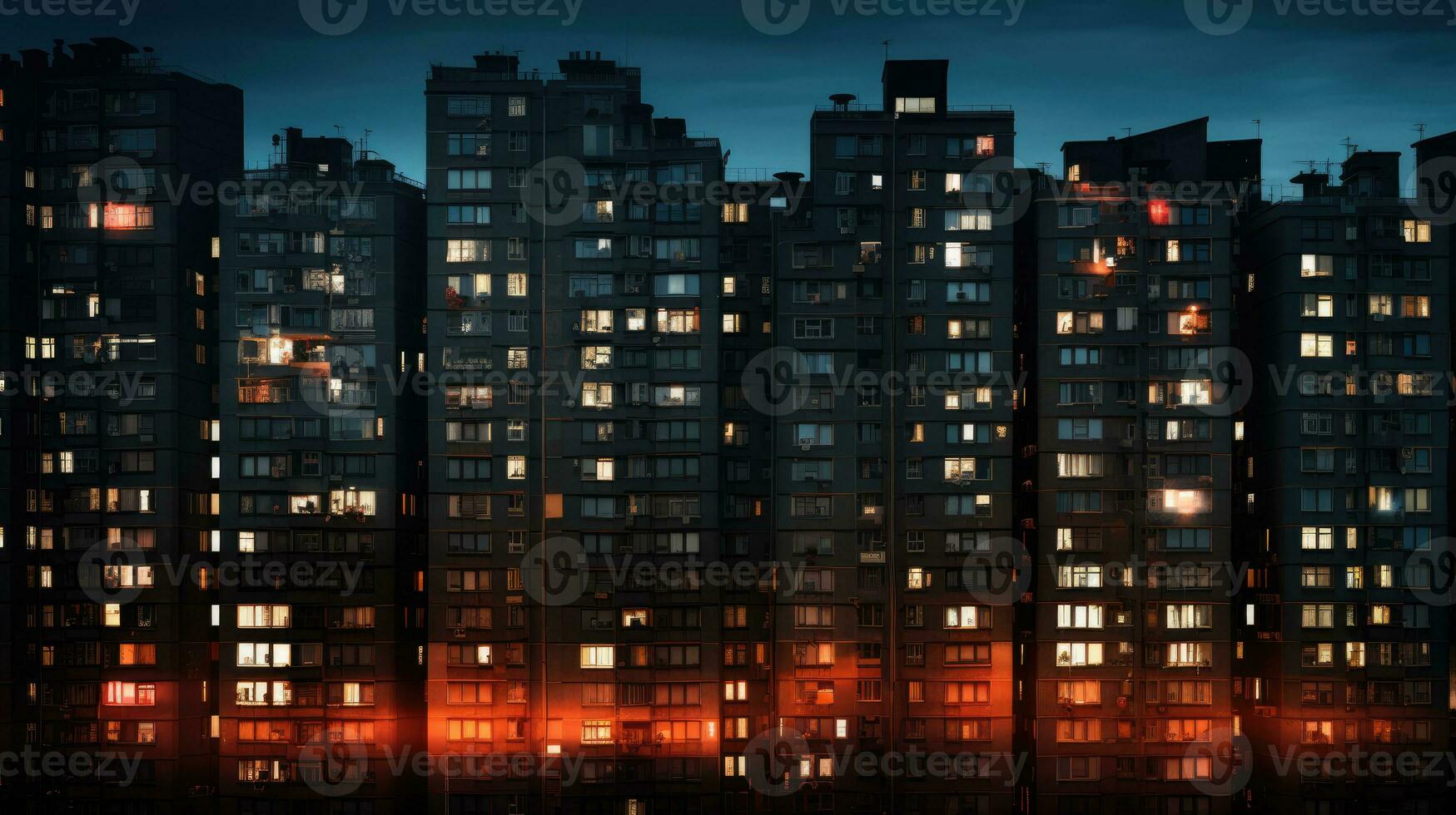 cupo sovietico edifici Russia depressivo comfort sfondo smartphone foto facciata notte luci