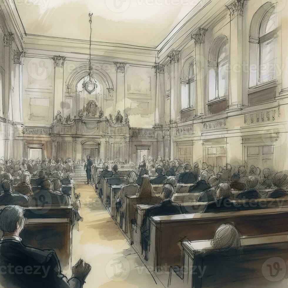 federale legale politica schizzo parlamento democrazia mano velocità disegno aquarelle acquerello foto