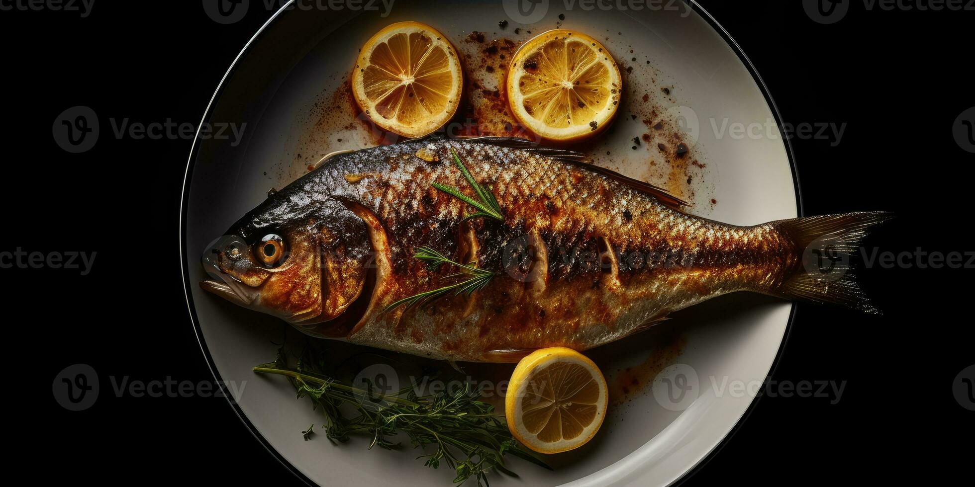fritte pesce Limone professionale studio cibo fotografia sociale media elegante tessuto caldo moderno anno Domini foto