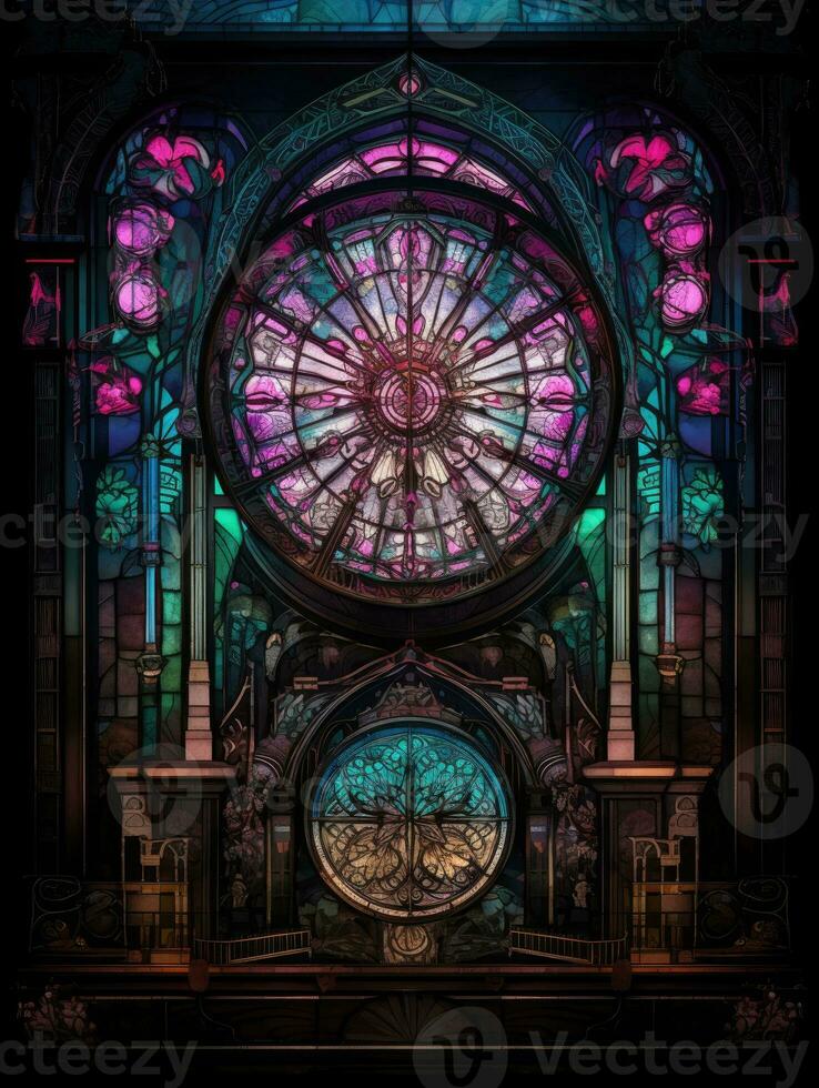 macchiato bicchiere finestra mosaico religioso collage opera d'arte retrò Vintage ▾ strutturato religione foto