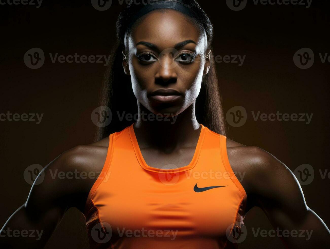 dinamico fotografia di femmina atleta ai generativo foto