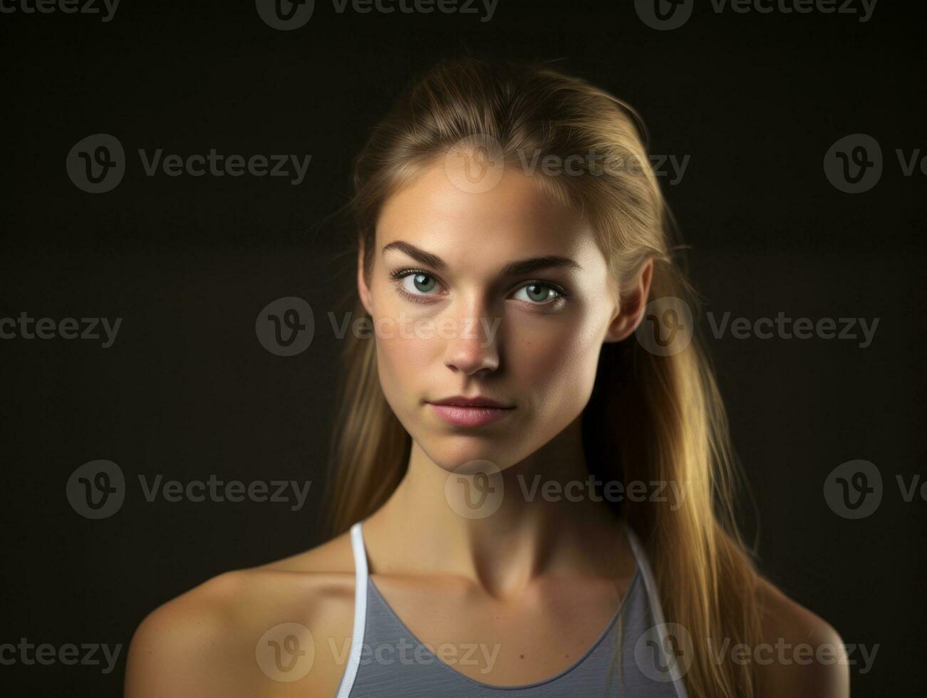 dinamico fotografia di femmina atleta ai generativo foto