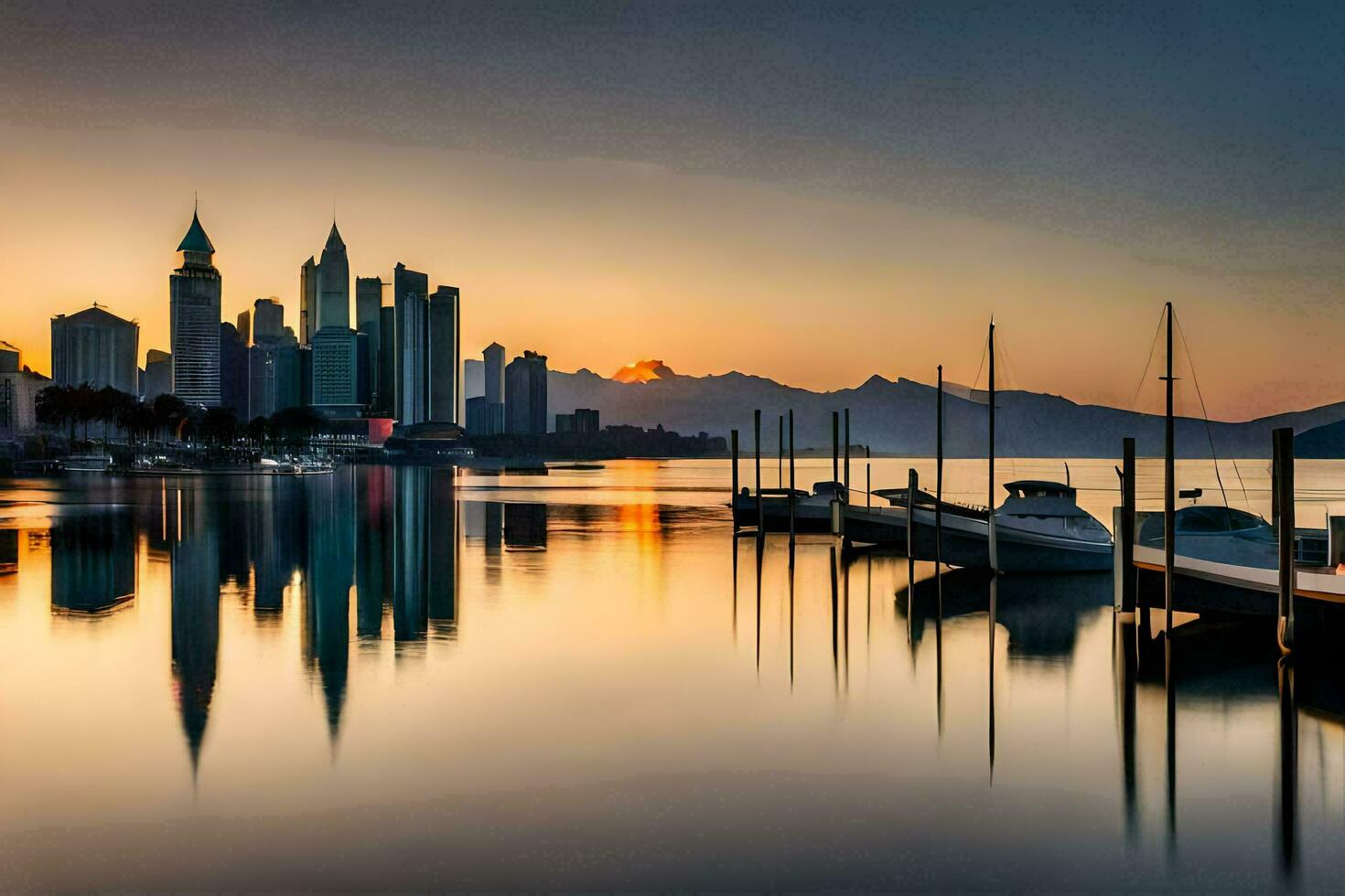 il città di Londra a tramonto. ai-generato foto