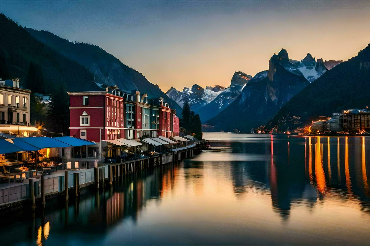 il città di lucerna, Svizzera. ai-generato foto