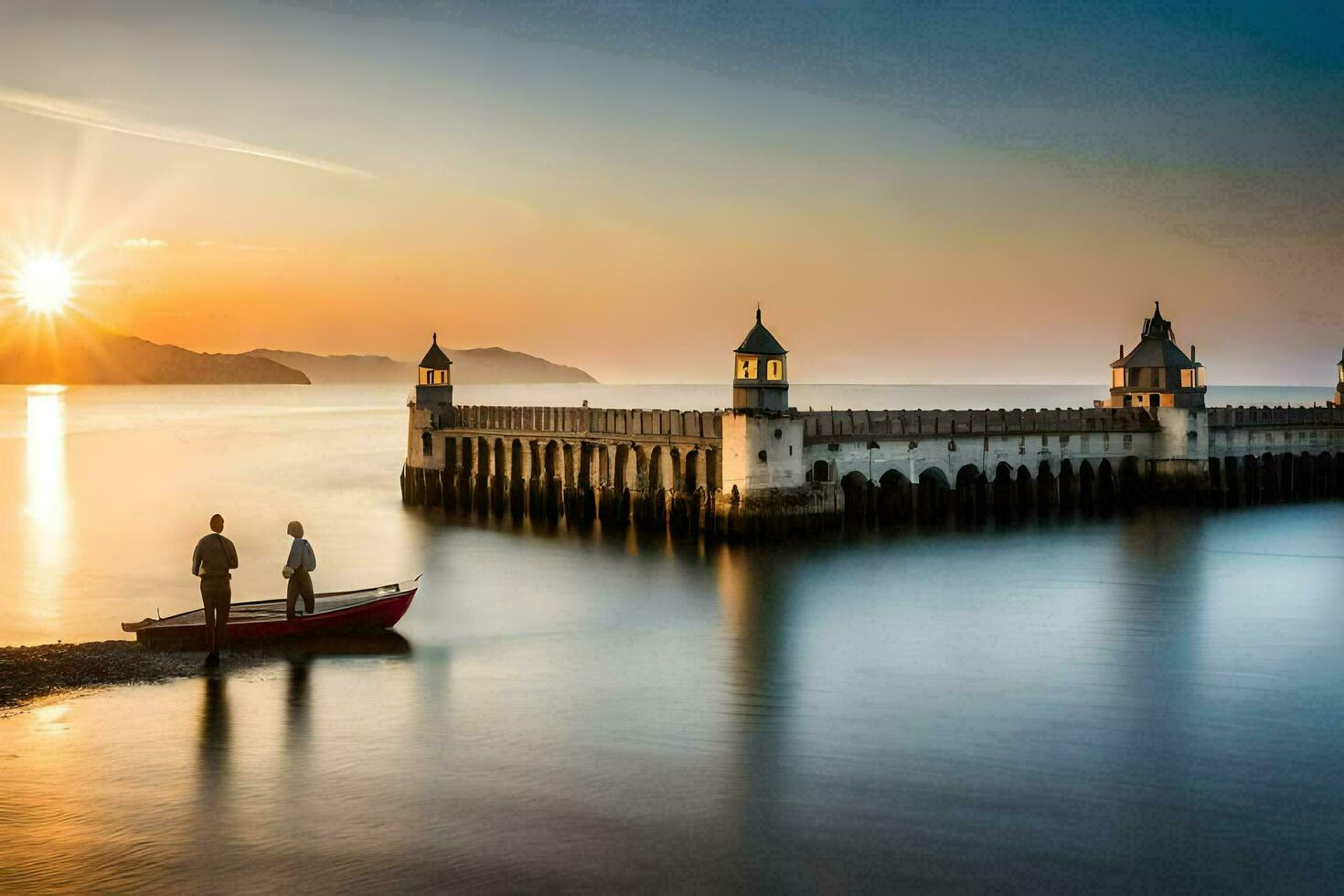 foto sfondo il cielo, il mare, il mare, il cielo, il mare, il mare. ai-generato