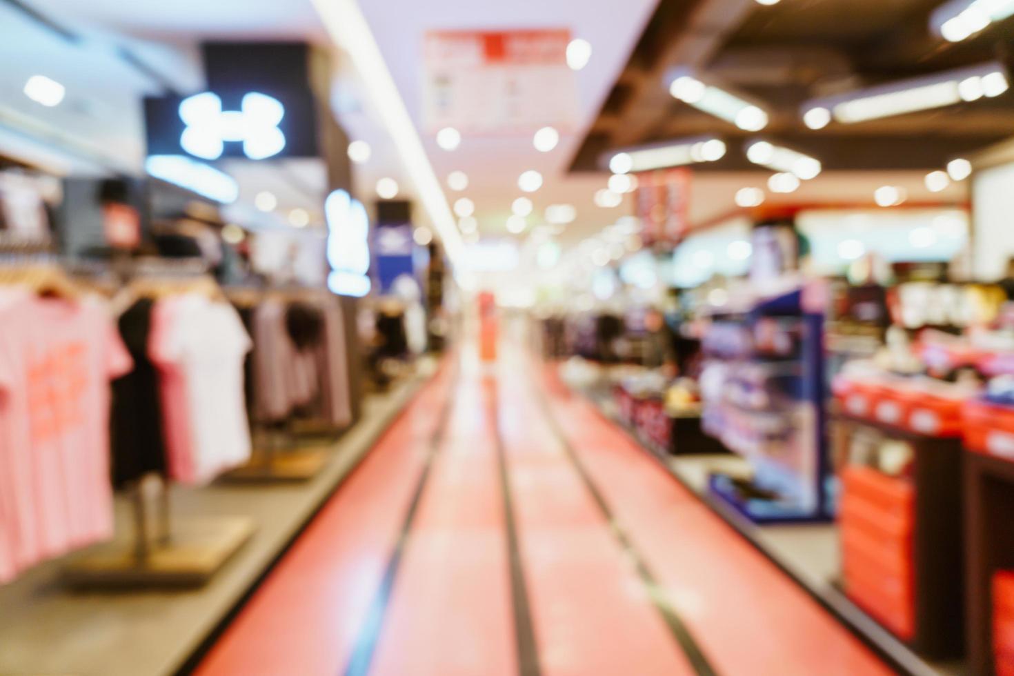 negozio di sfocatura astratta e negozio al dettaglio nel centro commerciale per lo sfondo foto