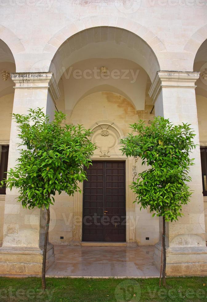 italia, lecce, città con architettura barocca e chiese e resti archeologici. foto