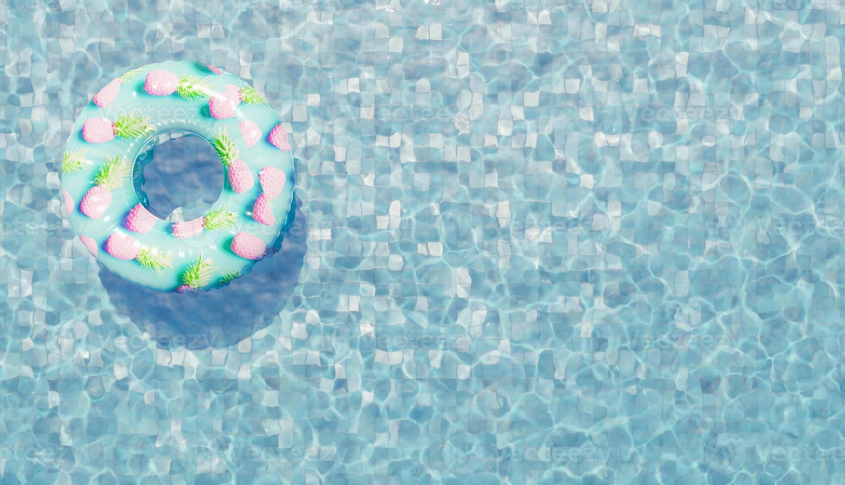 anello gonfiabile galleggiante in piscina foto