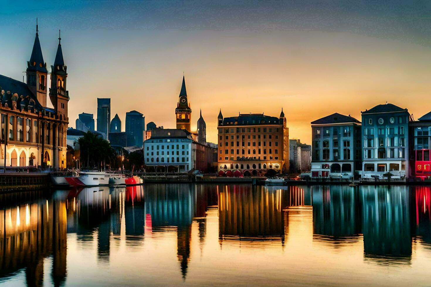 il città di amburgo, Germania. ai-generato foto