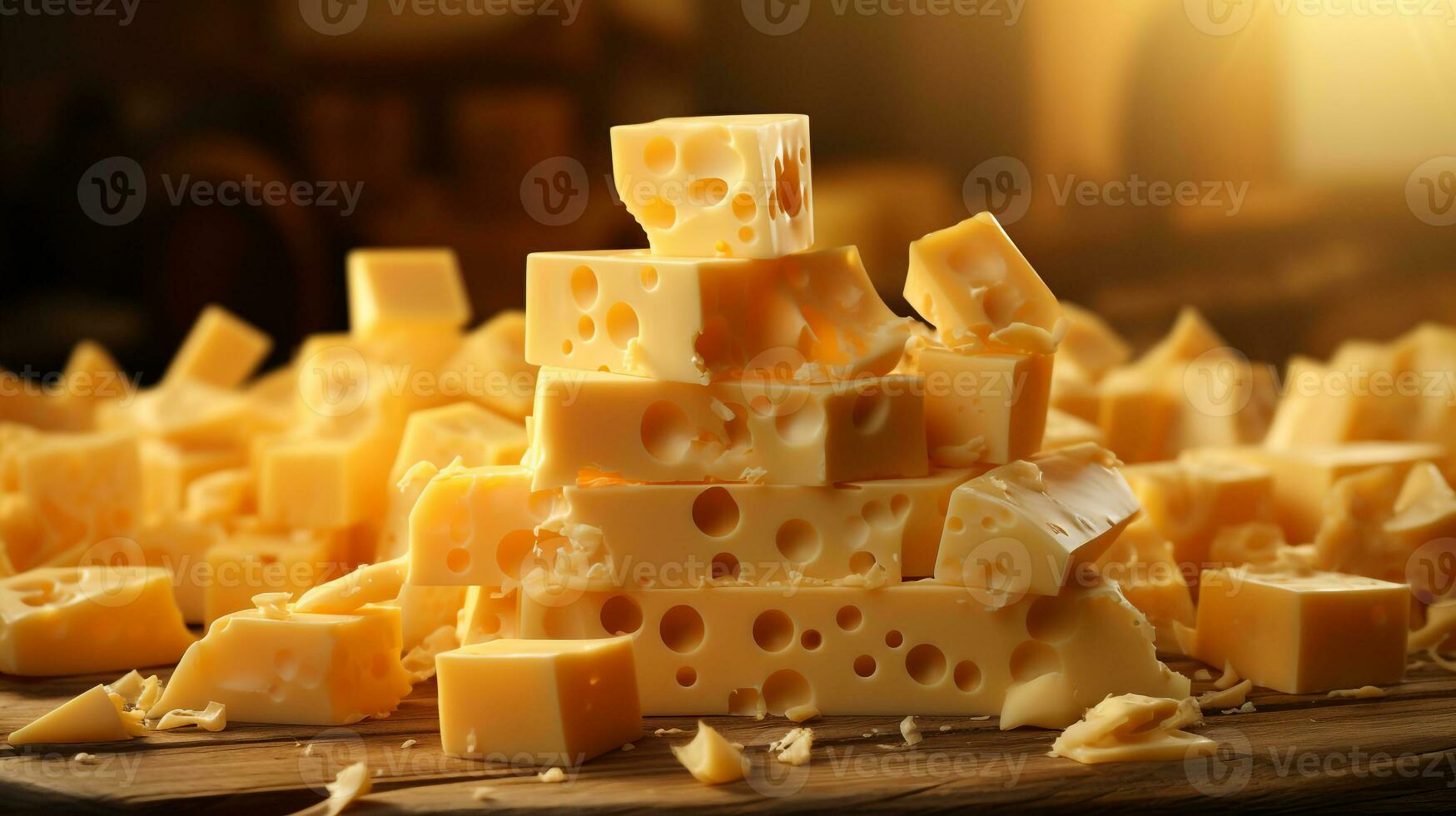 delizioso giallo formaggio cibo ai foto