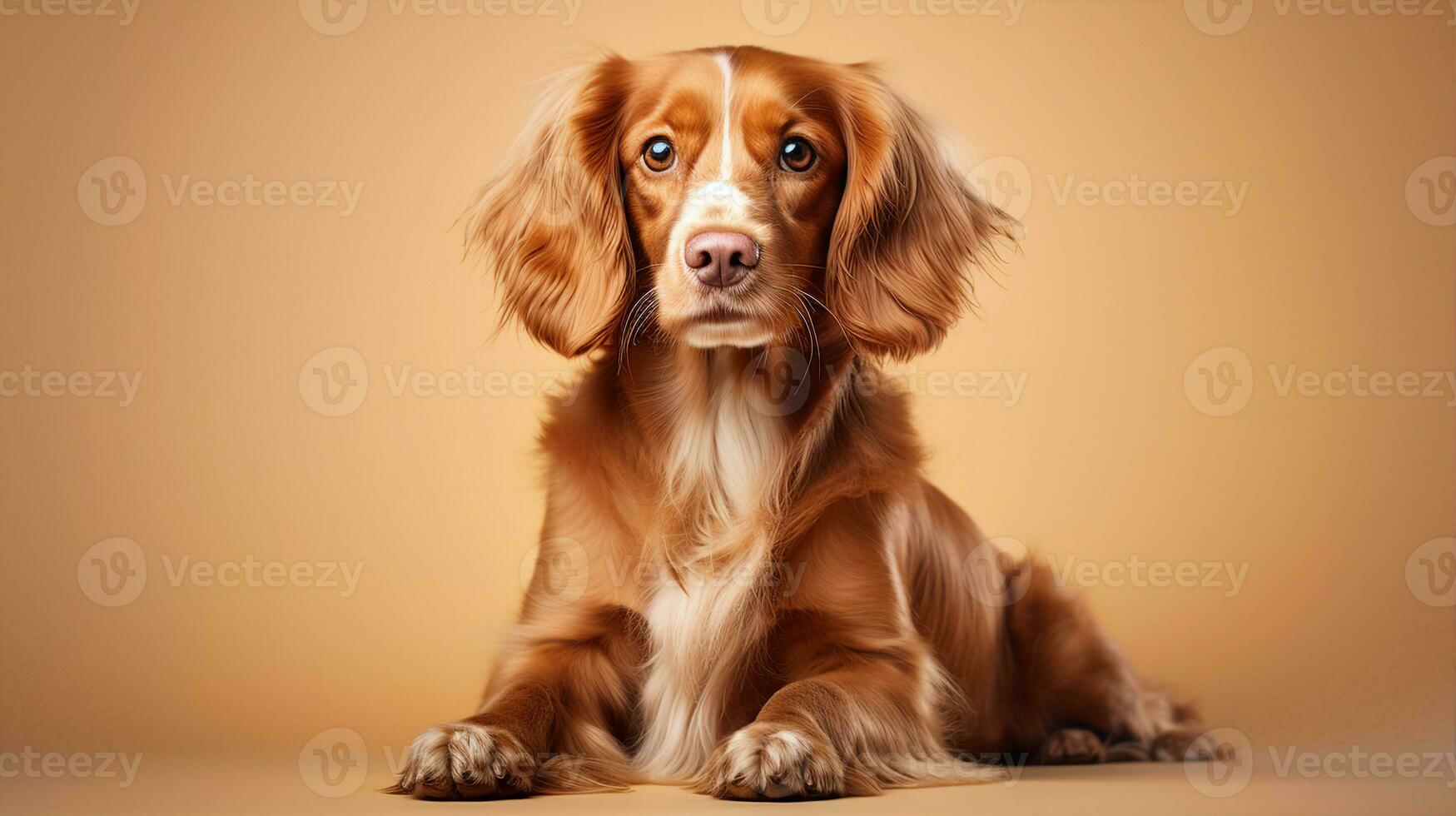 carino adorabile Marrone cane, sfondo con copia spazio. generativo ai foto